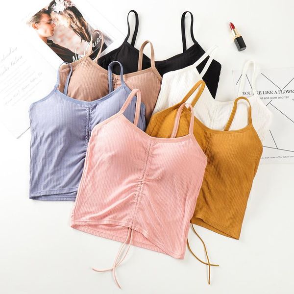 camisoles & tanks chrleisure fashion camisole drawcord design women tank removable chest-pad comfortable ladies underwear, Black;white
camisoles & tanks chrleisure fashion camisole drawcord design women tank removable chest-pad comfortable ladies underwear, Black;white
