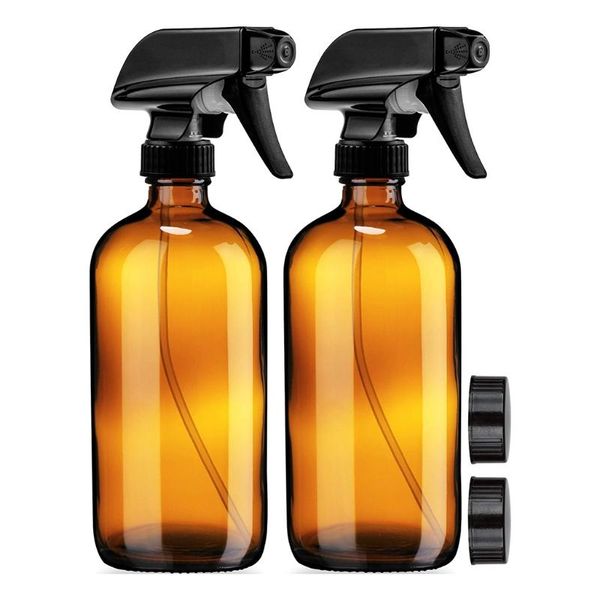 storage bottles & jars 2pcs 500ml empty amber glass spray refillable container for essential oils cleaning products
storage bottles & jars 2pcs 500ml empty amber glass spray refillable container for essential oils cleaning products