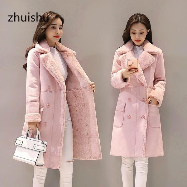 women's wool & blends zhuishu 2021 winter lamb coat fashion plus velvet thick warm casual solid color windbreaker, Black
women's wool & blends zhuishu 2021 winter lamb coat fashion plus velvet thick warm casual solid color windbreaker, Black