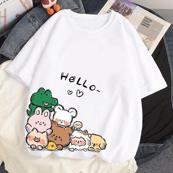 women's t-shirt cute animal cartoon sweet girls streetwear pink kawaii casual ulzzang summer woman girl tshirts, White
women's t-shirt cute animal cartoon sweet girls streetwear pink kawaii casual ulzzang summer woman girl tshirts, White