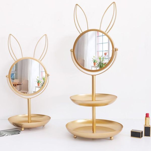 iron art makeup box with mirror double-layer jewelry organizer tray ear design cosmetic organizer jewelry display stand
iron art makeup box with mirror double-layer jewelry organizer tray ear design cosmetic organizer jewelry display stand