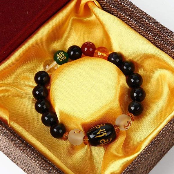 beaded, strands feng shui obsidian bracelet five- wealth porsperity and good luck attract gift women men bead bracelets with box, Black
beaded, strands feng shui obsidian bracelet five- wealth porsperity and good luck attract gift women men bead bracelets with box, Black