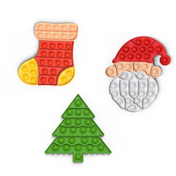 fidget puzzle toy cristmas trees santa claus shape party favor silicone stress reliever dimple sensory toys ld61006
fidget puzzle toy cristmas trees santa claus shape party favor silicone stress reliever dimple sensory toys ld61006