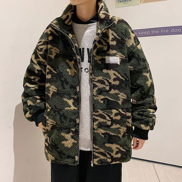 New 2021 Thickened Lamb Wool Men's Coats Warm Winter Coat Japanese Style Streetwear Casual Woman Parkas L7U3, Black
New 2021 Thickened Lamb Wool Men's Coats Warm Winter Coat Japanese Style Streetwear Casual Woman Parkas L7U3, Black