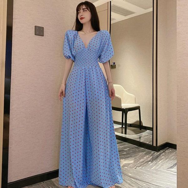women's jumpsuits & rompers floor length party v-neck jumpsuit women summer autumn fashion short sleeve slim waist bodysuit dots, Black;white
women's jumpsuits & rompers floor length party v-neck jumpsuit women summer autumn fashion short sleeve slim waist bodysuit dots, Black;white