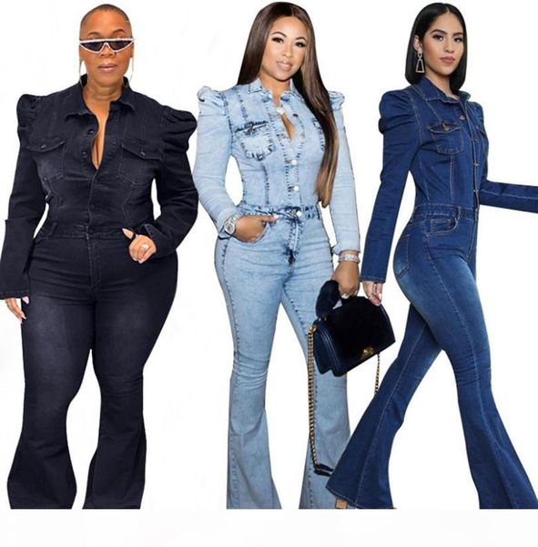 women 3xl 4xl 5xl denim jeans jumpsuits flare pants fall winter casual clothing solid color long sleeve skinny rompers 4236
women 3xl 4xl 5xl denim jeans jumpsuits flare pants fall winter casual clothing solid color long sleeve skinny rompers 4236