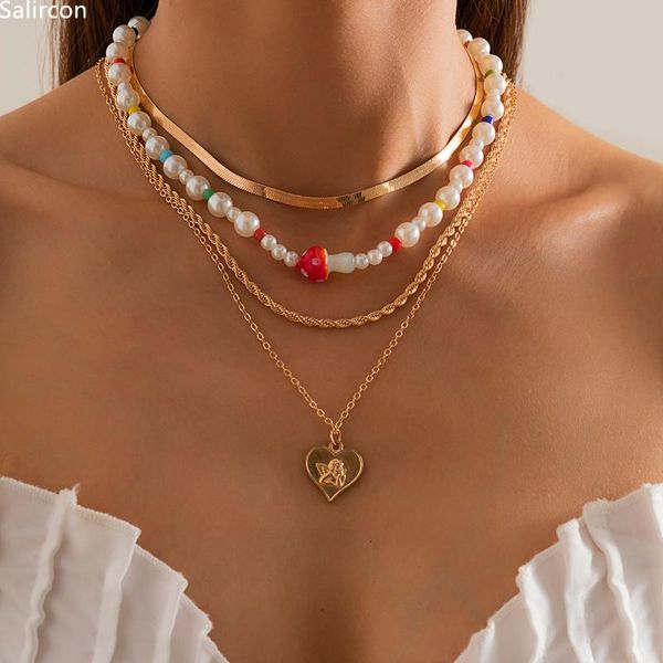 pendant necklaces punk flat blade snake chain twisted choker necklace for women rainbow colors simulated pearls beaded jewelry, Silver
pendant necklaces punk flat blade snake chain twisted choker necklace for women rainbow colors simulated pearls beaded jewelry, Silver