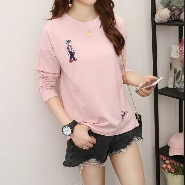 early spring 2021 leisure women's printed korean version loose student long sleeve t-shirt, White
early spring 2021 leisure women's printed korean version loose student long sleeve t-shirt, White