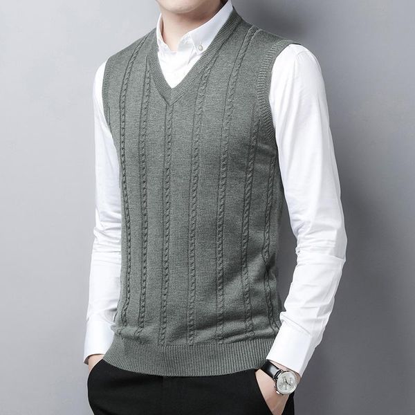 men's vests mens sleeveless wool sweater male casual twisted vest v-neck knit, Black;white
men's vests mens sleeveless wool sweater male casual twisted vest v-neck knit, Black;white