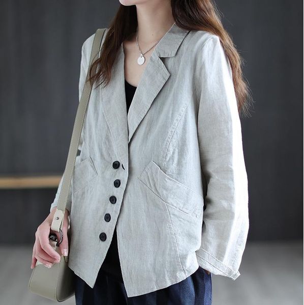 women's jackets spring women casual slim-type coat cardigan button pocket vintage 2021 all-match, Black;brown
women's jackets spring women casual slim-type coat cardigan button pocket vintage 2021 all-match, Black;brown