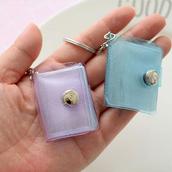 card holders 16 pos pockets po for mini sticker color holder portable key chain, Brown;gray
card holders 16 pos pockets po for mini sticker color holder portable key chain, Brown;gray