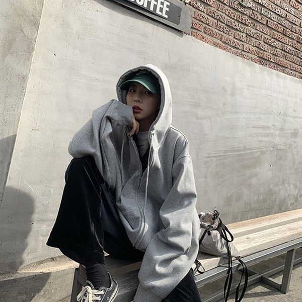 women's hoodies & sweatshirts goohojio 2021 zipper casual fashionable irregular autumn oversized women loose vintage ladies streetwear, Black
women's hoodies & sweatshirts goohojio 2021 zipper casual fashionable irregular autumn oversized women loose vintage ladies streetwear, Black