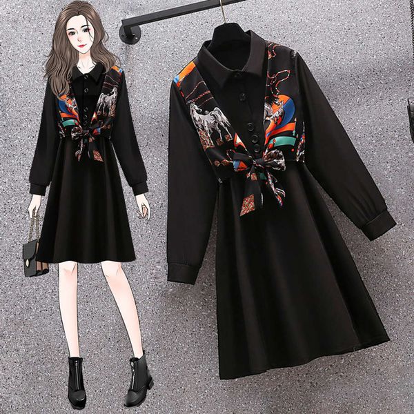 big size women's spring 2021 sister's slim shirt dress suit for fat people, Black;gray
big size women's spring 2021 sister's slim shirt dress suit for fat people, Black;gray