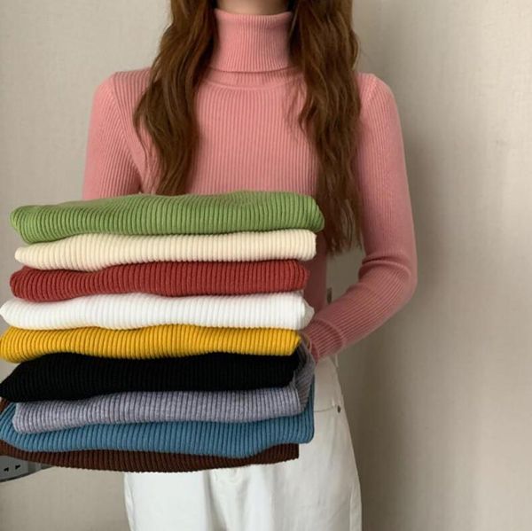 women's sweaters women turtleneck autumn winter korean slim pullover basic casual soft knit sweater warm jumper, White;black
women's sweaters women turtleneck autumn winter korean slim pullover basic casual soft knit sweater warm jumper, White;black