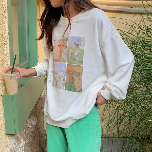 women's hoodies & sweatshirts autumn 2021 korean style women cartoon print long sleeve loose sweatshirt womens pullovers (f4526), Black
women's hoodies & sweatshirts autumn 2021 korean style women cartoon print long sleeve loose sweatshirt womens pullovers (f4526), Black