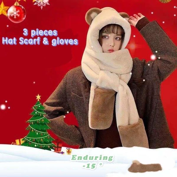 hats, scarves & gloves sets cute bear ear winter hat scarf three- pieces set for woman or kids,christmas gift, students, soft warm faux fur, Blue;gray
hats, scarves & gloves sets cute bear ear winter hat scarf three- pieces set for woman or kids,christmas gift, students, soft warm faux fur, Blue;gray