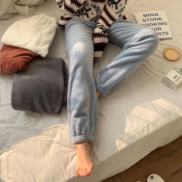 women's pants & capris hzirip 2021 autumn plush pajamas solid simple high waist loose thick velvet casual basic sweet female all match, Black;white
women's pants & capris hzirip 2021 autumn plush pajamas solid simple high waist loose thick velvet casual basic sweet female all match, Black;white