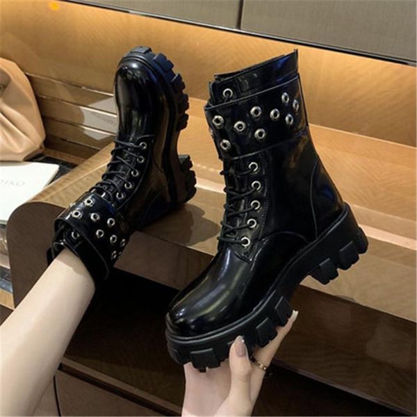 boots winter buckle rivet fashion women short 2021 ladies ankle autumn platform motorcycle shoes woman's tube, Black
boots winter buckle rivet fashion women short 2021 ladies ankle autumn platform motorcycle shoes woman's tube, Black