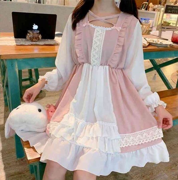 magogo lolita style long sleeve dress women maid costume dress kawaii loose women costume sweet black -l, Black;gray
magogo lolita style long sleeve dress women maid costume dress kawaii loose women costume sweet black -l, Black;gray