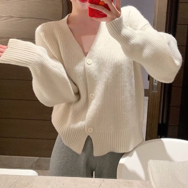 women's t-shirt cardigan women's korean 2021 spring loose wear lazy sweater long sleeve small frh coat, White
women's t-shirt cardigan women's korean 2021 spring loose wear lazy sweater long sleeve small frh coat, White