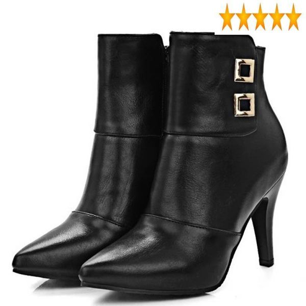 boots side leather vintage zip patent fashion motorcycle womens autumn pointed toe super high stiletto heels ankle shoes femme, Black
boots side leather vintage zip patent fashion motorcycle womens autumn pointed toe super high stiletto heels ankle shoes femme, Black