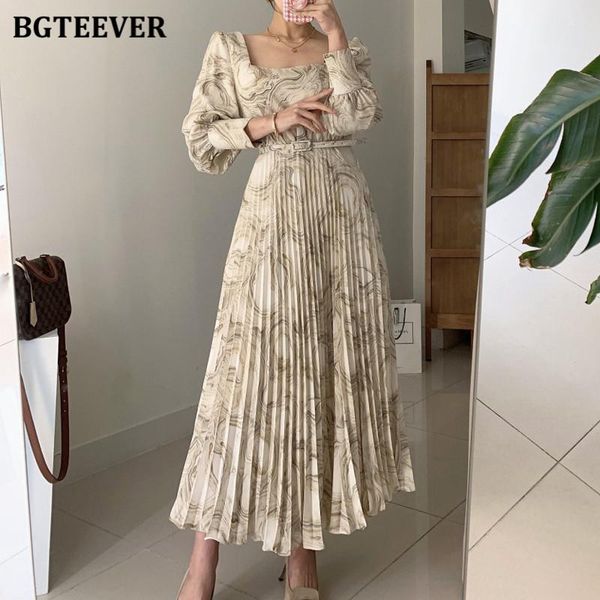 casual dresses women pleated dress long sleeve slim belted sashes female printed vestidos 2021, Black;gray
casual dresses women pleated dress long sleeve slim belted sashes female printed vestidos 2021, Black;gray