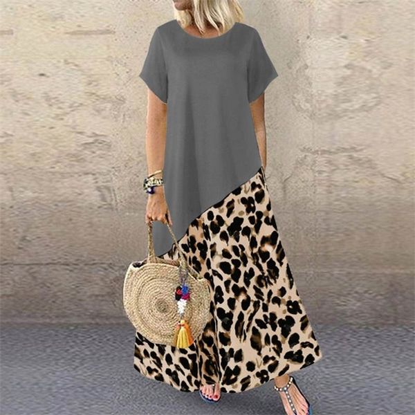zanzea 2021 summer leopard maxi dress fashion womens printed sundress short sleeve patchwork vestidos plus size casual robe 5xl, Black;gray
zanzea 2021 summer leopard maxi dress fashion womens printed sundress short sleeve patchwork vestidos plus size casual robe 5xl, Black;gray