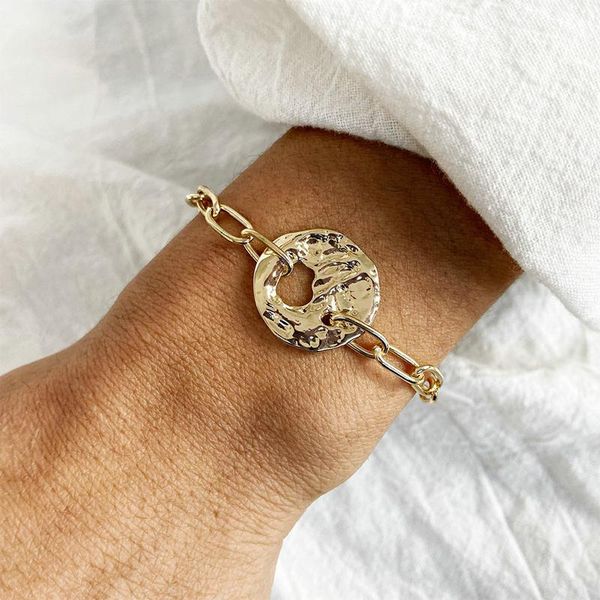 link, chain retro hollow out geometric irregular bracelet creative punk women's gold metal hand fashion party jewelry accessories, Black
link, chain retro hollow out geometric irregular bracelet creative punk women's gold metal hand fashion party jewelry accessories, Black