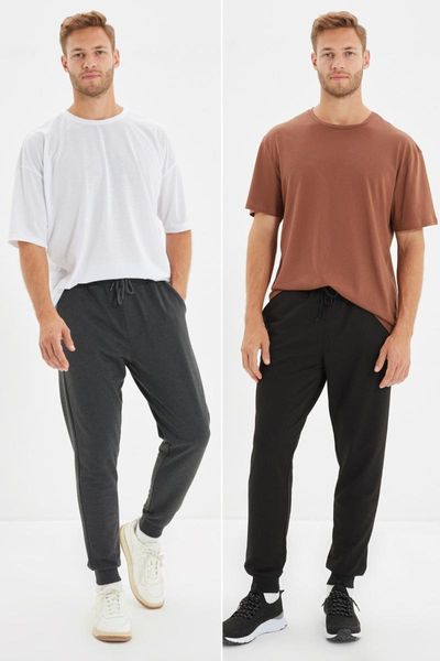 running pants trendyol navy blue-gray men 's regular fit rubber trotting basic 2'li package sweatpants tmnaw22ea0279, Black;blue
running pants trendyol navy blue-gray men 's regular fit rubber trotting basic 2'li package sweatpants tmnaw22ea0279, Black;blue