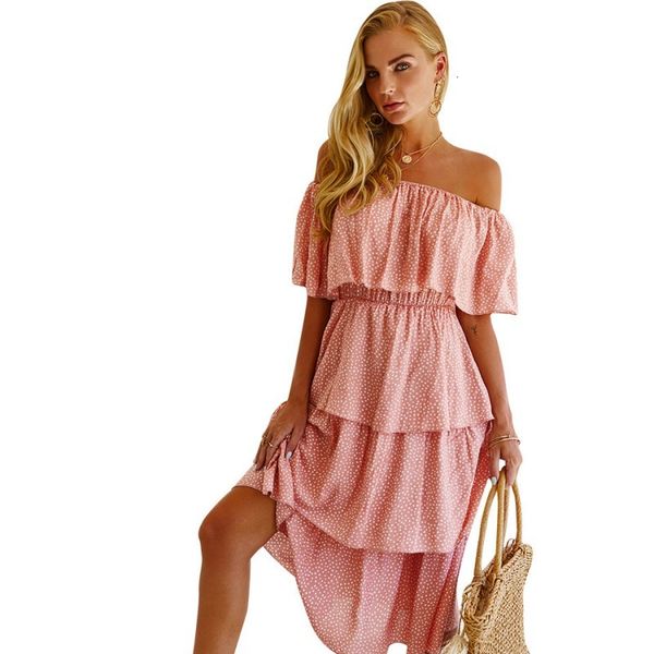 rosa dot women's dresses 2021 summer new slash neck cascade drooling stylish bohemian fashion beach vacation dress robes jwv4, Black;gray
rosa dot women's dresses 2021 summer new slash neck cascade drooling stylish bohemian fashion beach vacation dress robes jwv4, Black;gray
