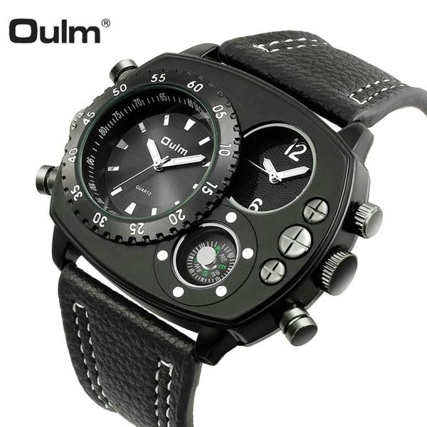 wristwatches oulm big dial male watch two time zone men's leather watches men quartz clock relogios masculino, Slivery;brown
wristwatches oulm big dial male watch two time zone men's leather watches men quartz clock relogios masculino, Slivery;brown