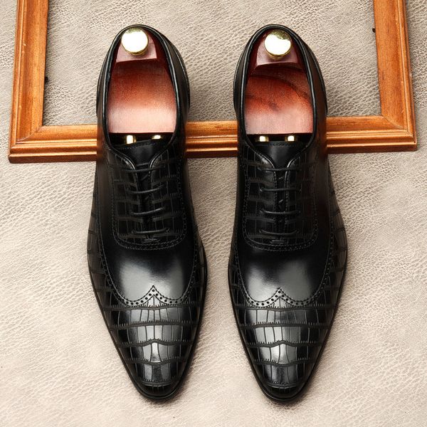 men wedding shoes classical style business shoes for men genuine leather fashion design brogue carved mens dress shoes men g41, Black
men wedding shoes classical style business shoes for men genuine leather fashion design brogue carved mens dress shoes men g41, Black