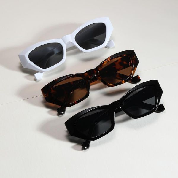sunglasses cat eye women men sun glasses eyewear eyeglasses plastic frame clear lens uv400 shade fashion driving, White;black