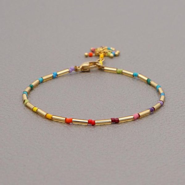 charm bracelets go2boho bracelet for girl jewellery rainbow color pulsera fashion japanese miyuki bead jewelry simple bohemian, Golden;silver
charm bracelets go2boho bracelet for girl jewellery rainbow color pulsera fashion japanese miyuki bead jewelry simple bohemian, Golden;silver
