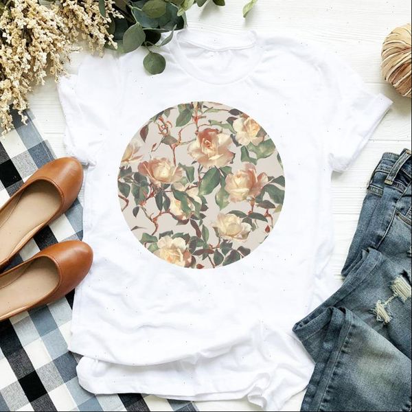 women lady printed floral flower vintage fashion 90s print ladies t tee tshirt womens shirt clothes female graphic t shirt, White
women lady printed floral flower vintage fashion 90s print ladies t tee tshirt womens shirt clothes female graphic t shirt, White