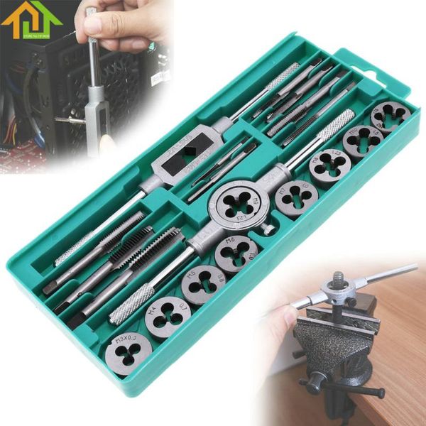 hand tools 20pcs/set adjusting tap and die set 1/16-1/2 inch nc screw thread plugs taps wrench alloy steel cutting
hand tools 20pcs/set adjusting tap and die set 1/16-1/2 inch nc screw thread plugs taps wrench alloy steel cutting