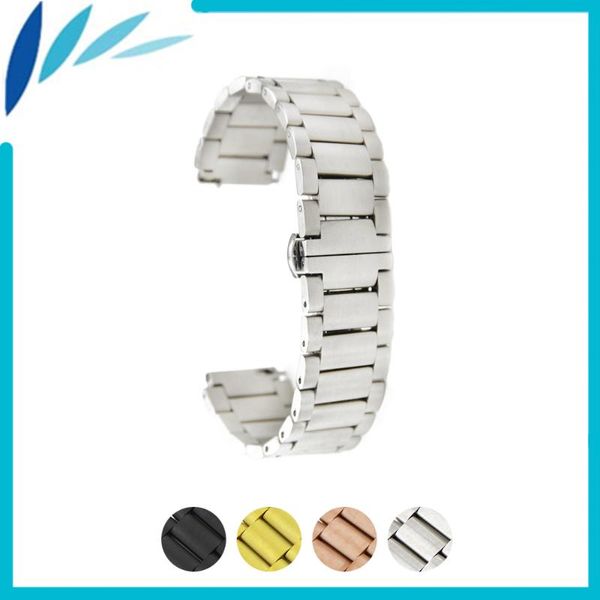watch bands stainless steel band 18mm for asus zenwatch 2 women wi502q quick release strap wrist loop belt bracelet black gold silver, Black;brown