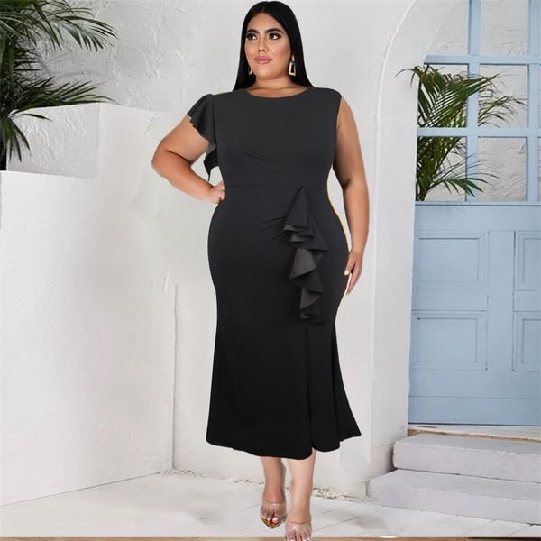 ruffles dresses plus size 4xl 5xl o neck women sleeveless bodycon midi office evening party occasion event robes summer 210527, Black;gray
ruffles dresses plus size 4xl 5xl o neck women sleeveless bodycon midi office evening party occasion event robes summer 210527, Black;gray