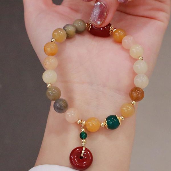 charm bracelets cinnabar natural gold jade agate bracelet jewelry retro chinese style jewelry., Golden;silver
charm bracelets cinnabar natural gold jade agate bracelet jewelry retro chinese style jewelry., Golden;silver
