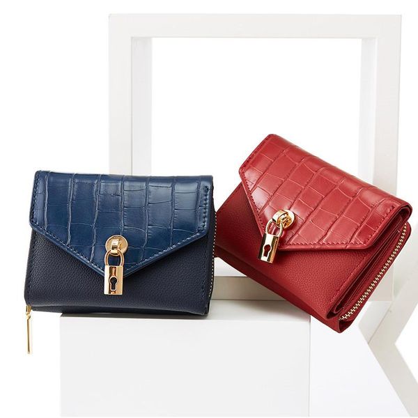 wallets vento marea red wallet for women 2021 fashion leather purse lock short large capacity card coin pocket crocodile pattern, Red;black
wallets vento marea red wallet for women 2021 fashion leather purse lock short large capacity card coin pocket crocodile pattern, Red;black