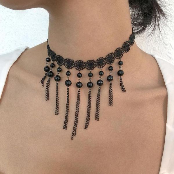 chains fashion women necklace exquisite rhinestone halloween collar elegant vintage princess black lace gothic statement, Silver
chains fashion women necklace exquisite rhinestone halloween collar elegant vintage princess black lace gothic statement, Silver
