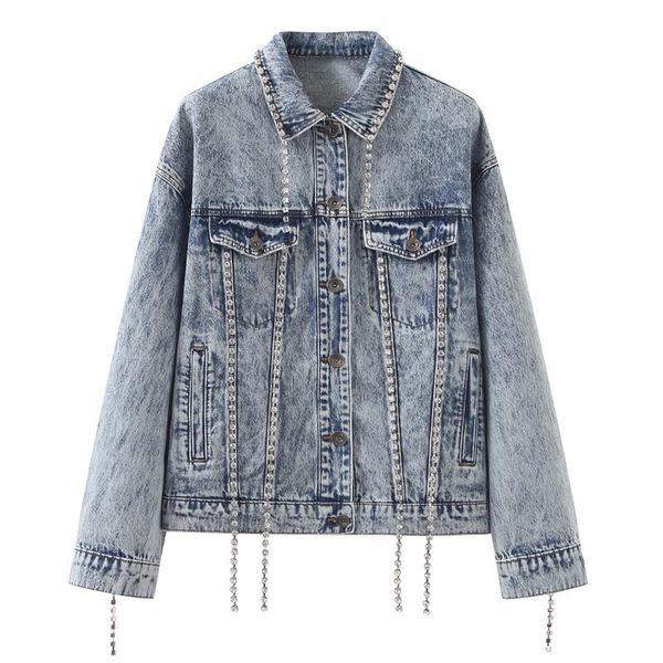 women's jackets denim jacket oversize women hole ripped tassels jeans coat casual vintage cotton loose womens 5360, Black;brown
women's jackets denim jacket oversize women hole ripped tassels jeans coat casual vintage cotton loose womens 5360, Black;brown