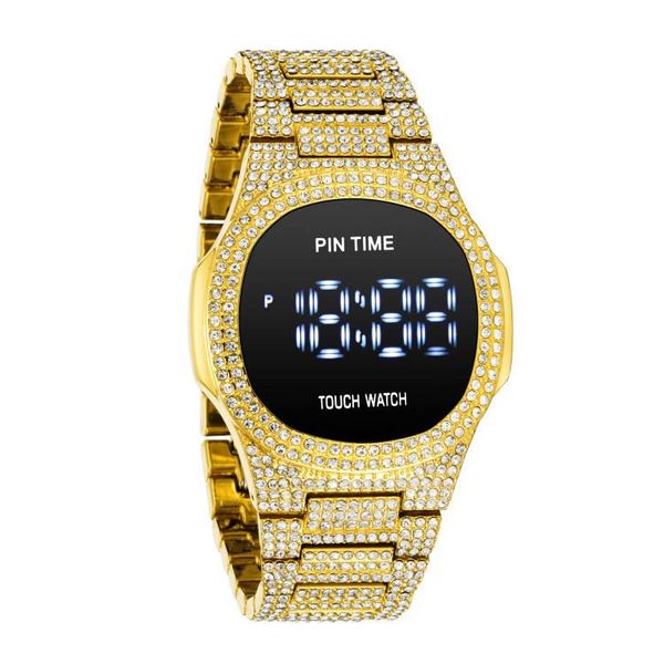 wristwatches hip hop touch screen watch diamond iced out digital mens watches gold clock reloj hombre relogio montre zegarek, Slivery;brown
wristwatches hip hop touch screen watch diamond iced out digital mens watches gold clock reloj hombre relogio montre zegarek, Slivery;brown