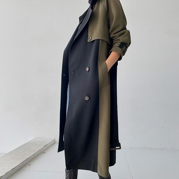 women's trench coats women quality autumn spring patchwork fashion thin coat long simple chic classic casual windbreaker female, Tan;black
women's trench coats women quality autumn spring patchwork fashion thin coat long simple chic classic casual windbreaker female, Tan;black