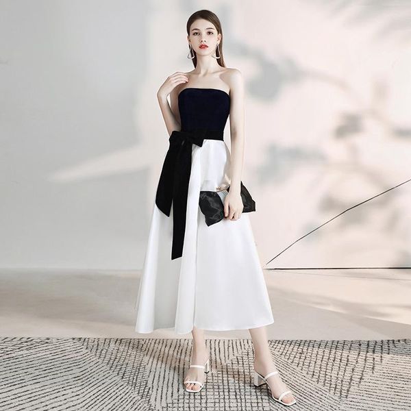party dresses host black-white patchwork evening a-line off the shoulder exquisite bow maxi pleated wedding celebrity gowns, White;black
party dresses host black-white patchwork evening a-line off the shoulder exquisite bow maxi pleated wedding celebrity gowns, White;black