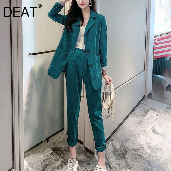 women's two piece pants deat 2021 spring summer fashion casual long sleeve solid color button high waist two-piece suit women sj384, White
women's two piece pants deat 2021 spring summer fashion casual long sleeve solid color button high waist two-piece suit women sj384, White