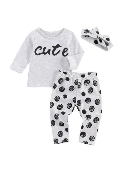 clothing sets ewborn baby boys girls clothes letter print long sleeve romper pants headband set, White
clothing sets ewborn baby boys girls clothes letter print long sleeve romper pants headband set, White