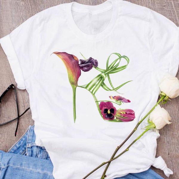 graphic cute shoes fashion womens t shirt floral flower printing 90s tees print, White
graphic cute shoes fashion womens t shirt floral flower printing 90s tees print, White