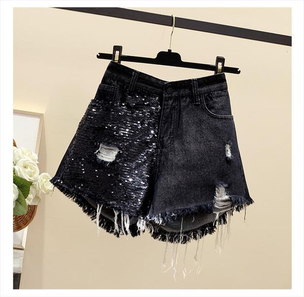 plus size summer casual womens shorts loose sequins hole tassel cowboy fashion all purpose style office lady, White;black
plus size summer casual womens shorts loose sequins hole tassel cowboy fashion all purpose style office lady, White;black