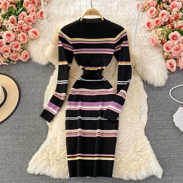 casual dresses singreiny vintage stripe knitted dress women bodycon long sleeve elastic slim autumn winter korean sweater, Black;gray
casual dresses singreiny vintage stripe knitted dress women bodycon long sleeve elastic slim autumn winter korean sweater, Black;gray